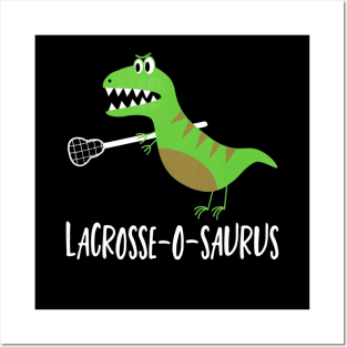 Lacrosse T-Shirt Lax Player Dinosaur Dino Lover Sport Posters and Art